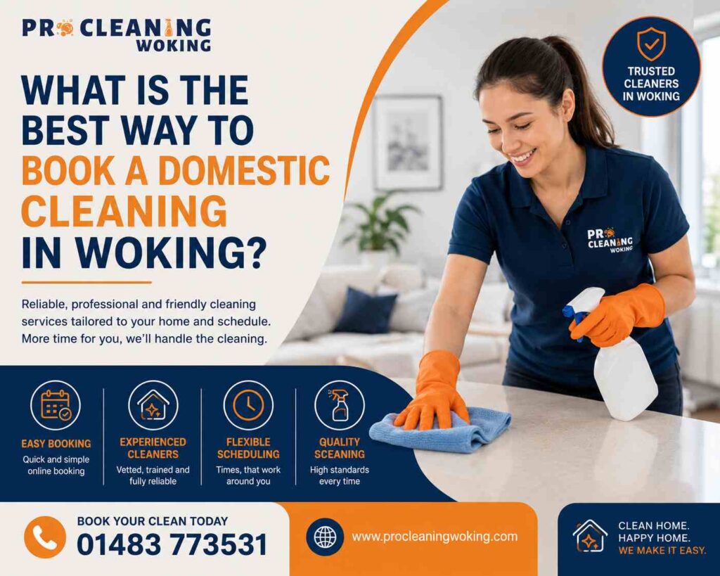 book a domestic cleaning in woking