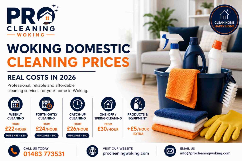 woking domestic cleaning prices